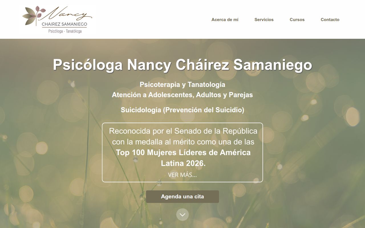 Psicóloga Nancy Cháirez Samaniego 